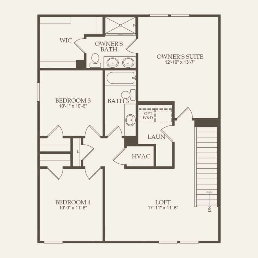 Second Floor 4 br / 3 ba