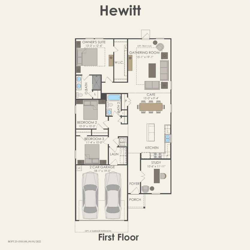 First Floor 3 br / 2 ba