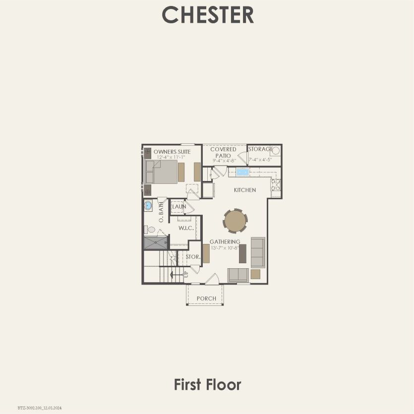 First Floor 3 br / 2 ba