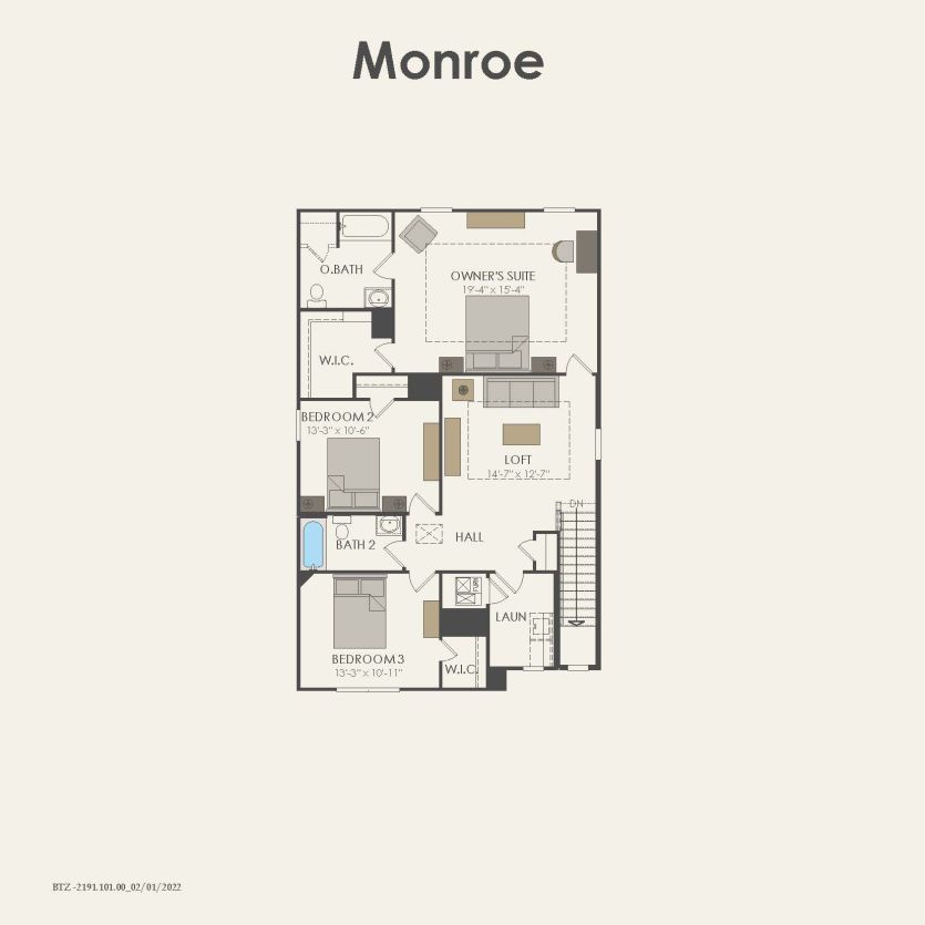 Second Floor 4 br / 3 ba