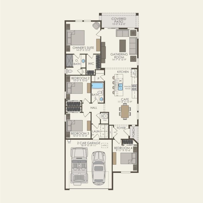 First Floor 4 br / 2 ba
