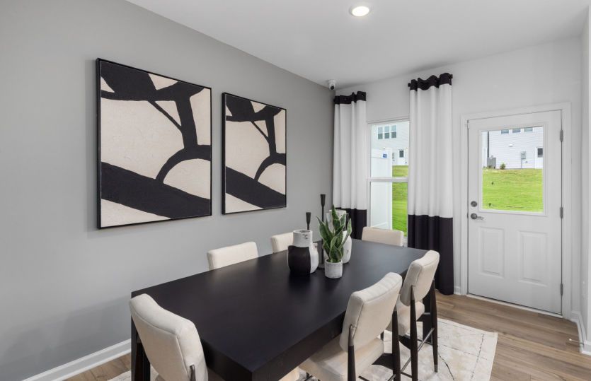 Dining Area has access to Outdoor Living Space - Model Representation