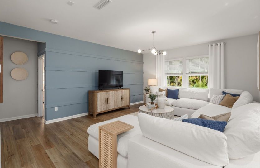 Sun Filled Gathering Room for Families to Get Together - Model Representation