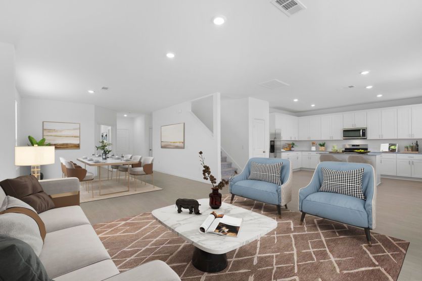 Virtually Staged Living Room