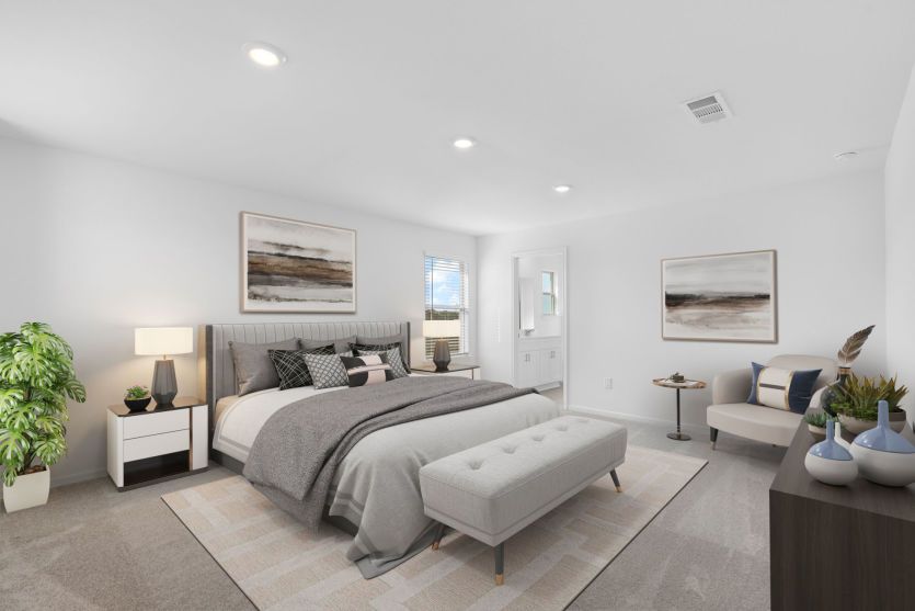 Virtually Staged Primary Suite