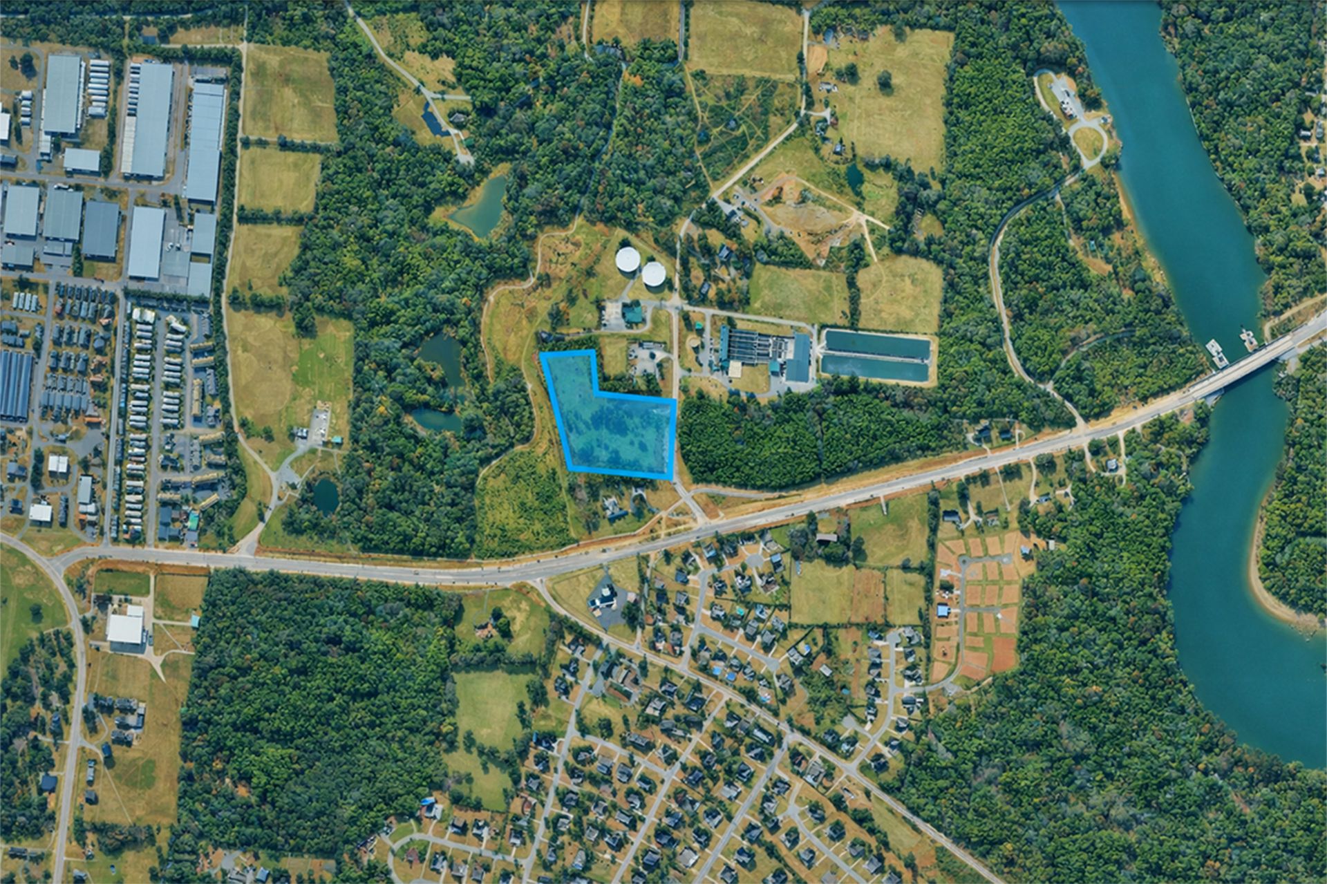 Aerial view highlighting Kingfield in Smyrna, TN