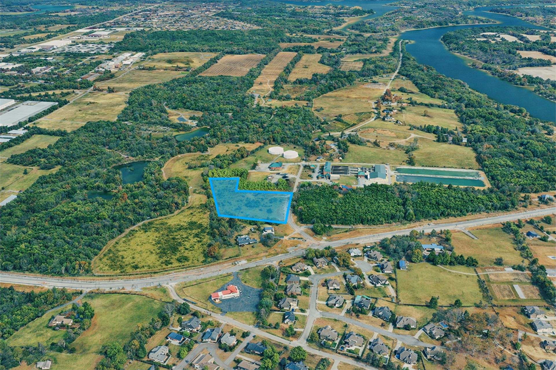 Aerial view highlighting Kingfield in Smyrna, TN