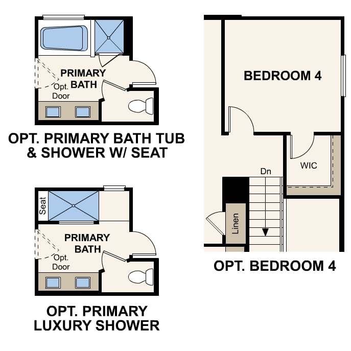 Plan 2054 Second Floor Options