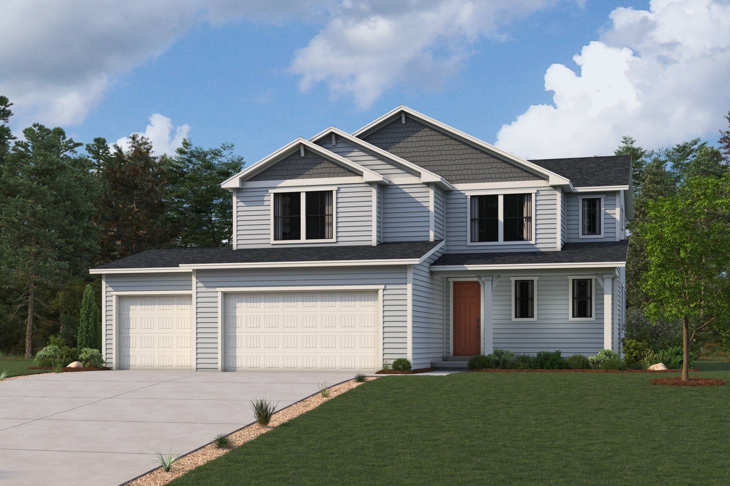 Glacier Plan, Craftsman Elevation
