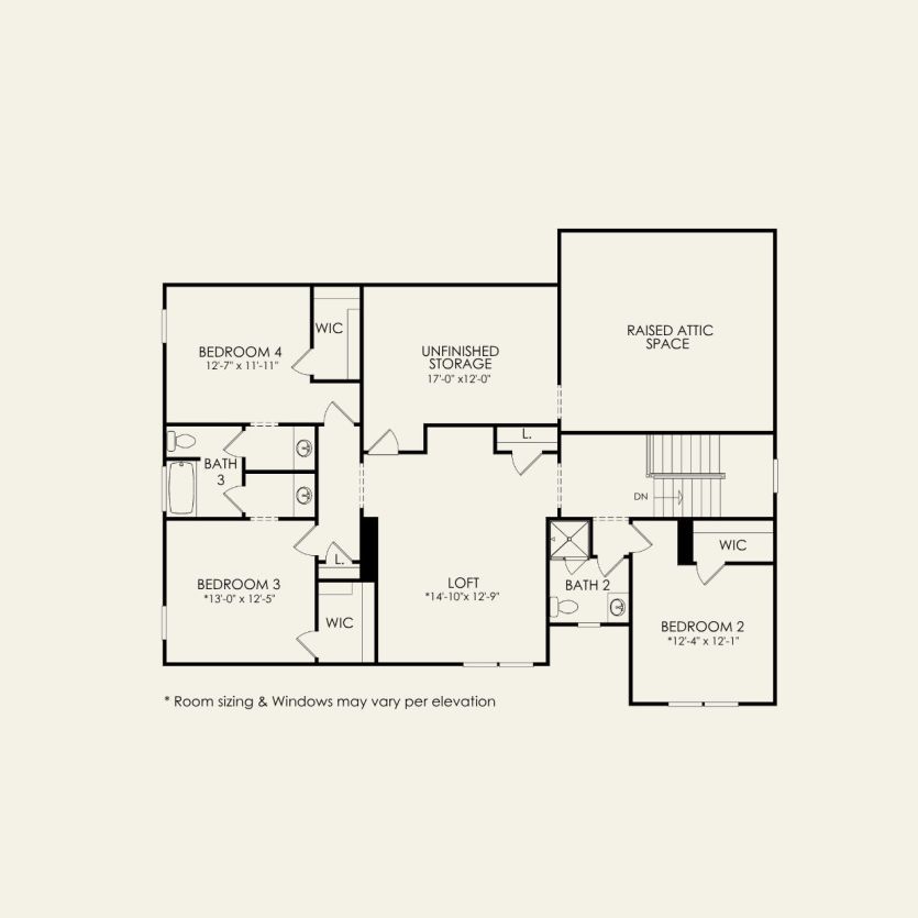 Second Floor 4 br / 5.5 ba