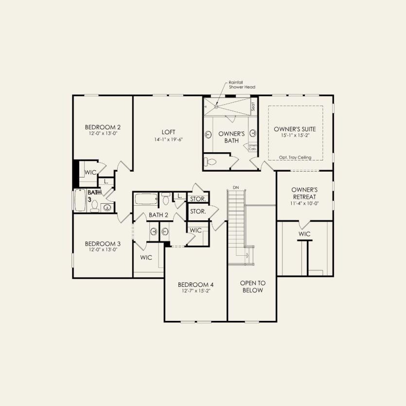 Second Floor 4 br / 3.5 ba
