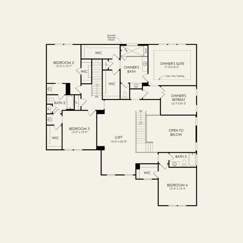 Second Floor 4 br / 3.5 ba