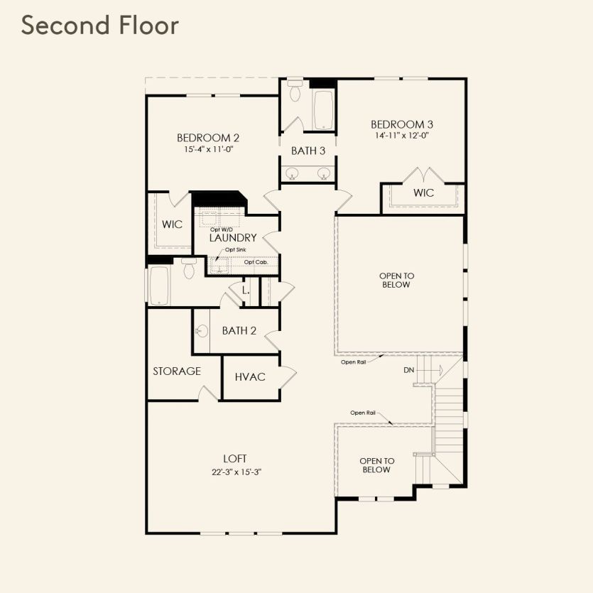 Second Floor 3 br / 2.5 ba