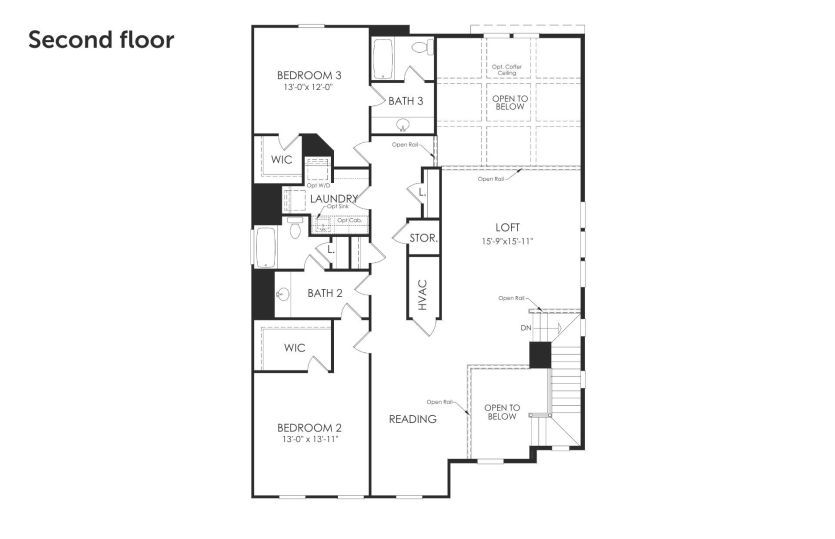 Second Floor 3 br / 3.5 ba