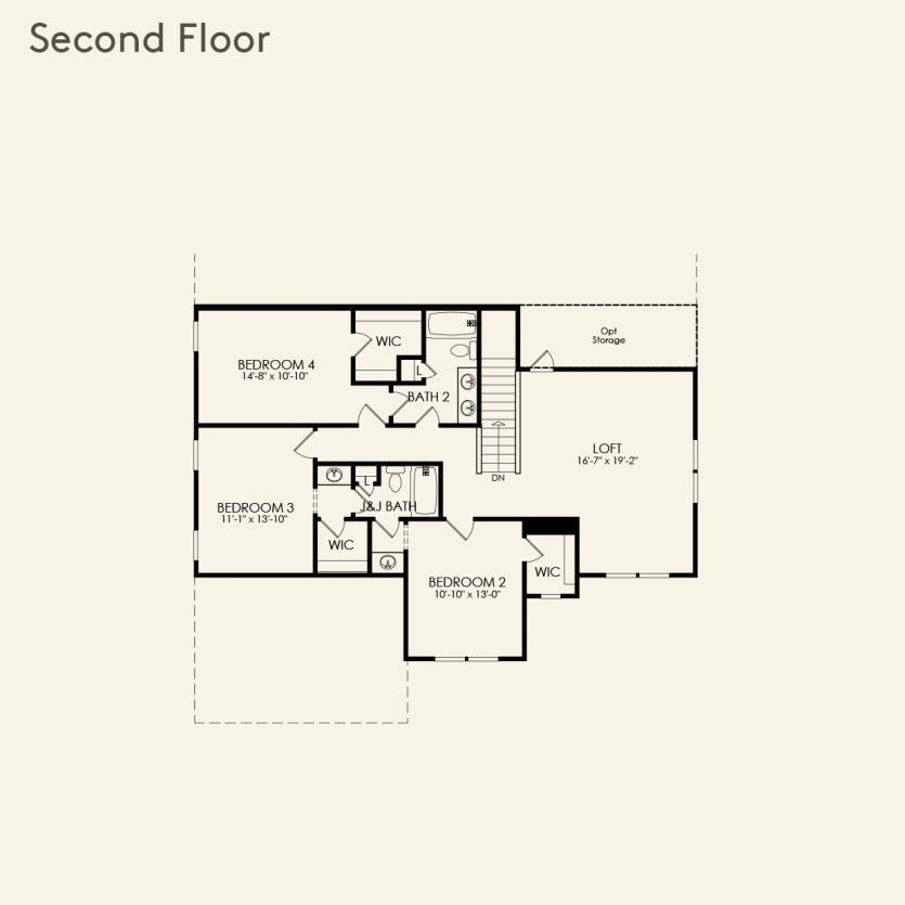 Second Floor 4 br / 3.5 ba
