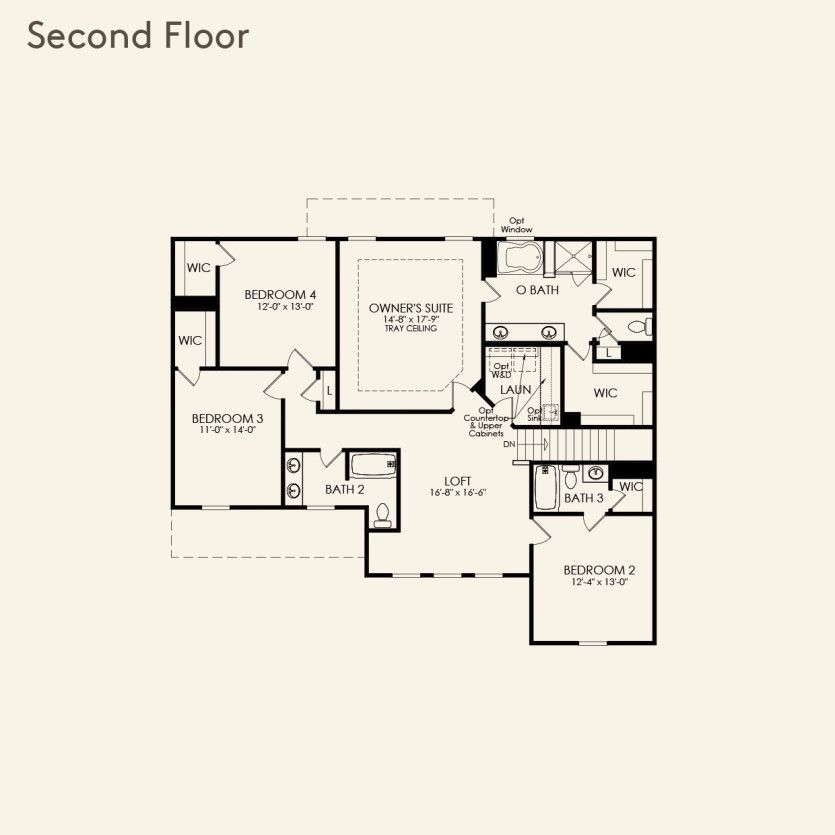 Second Floor 4 br / 3.5 ba