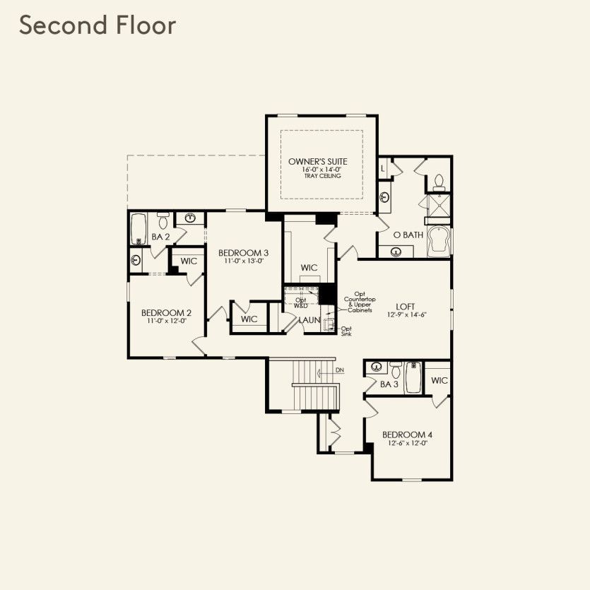 Second Floor 4 br / 3.5 ba