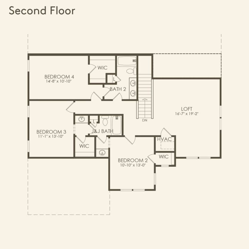 Second Floor 4 br / 3.5 ba