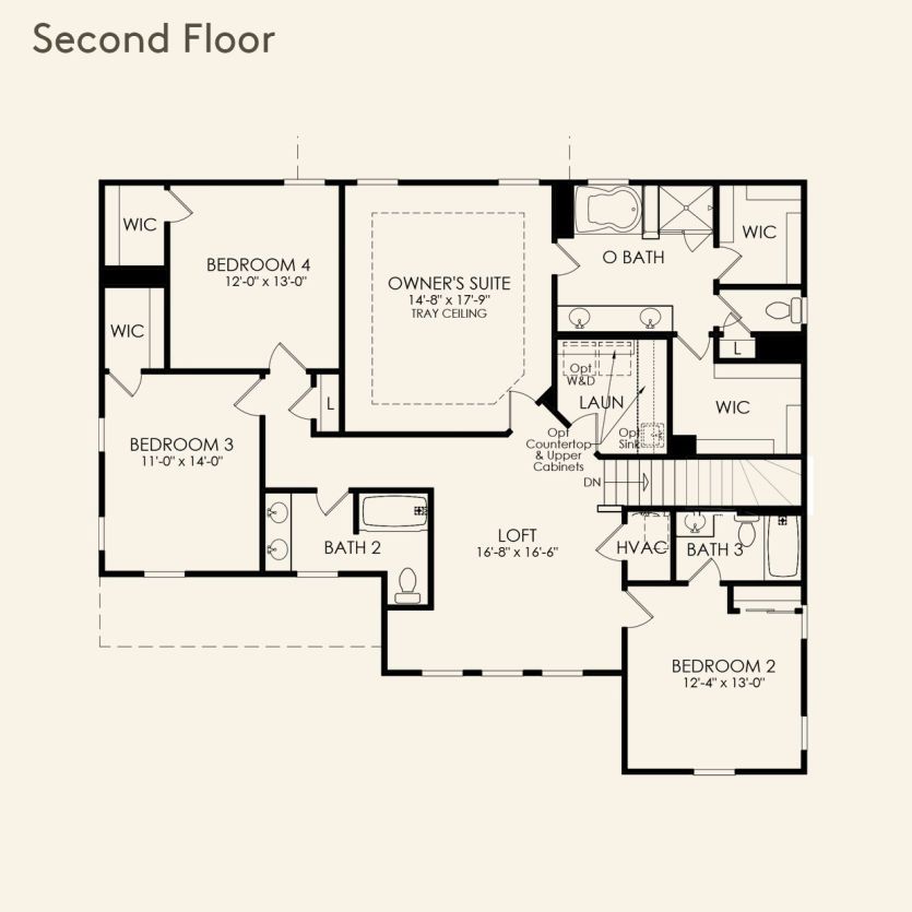 Second Floor 4 br / 3.5 ba