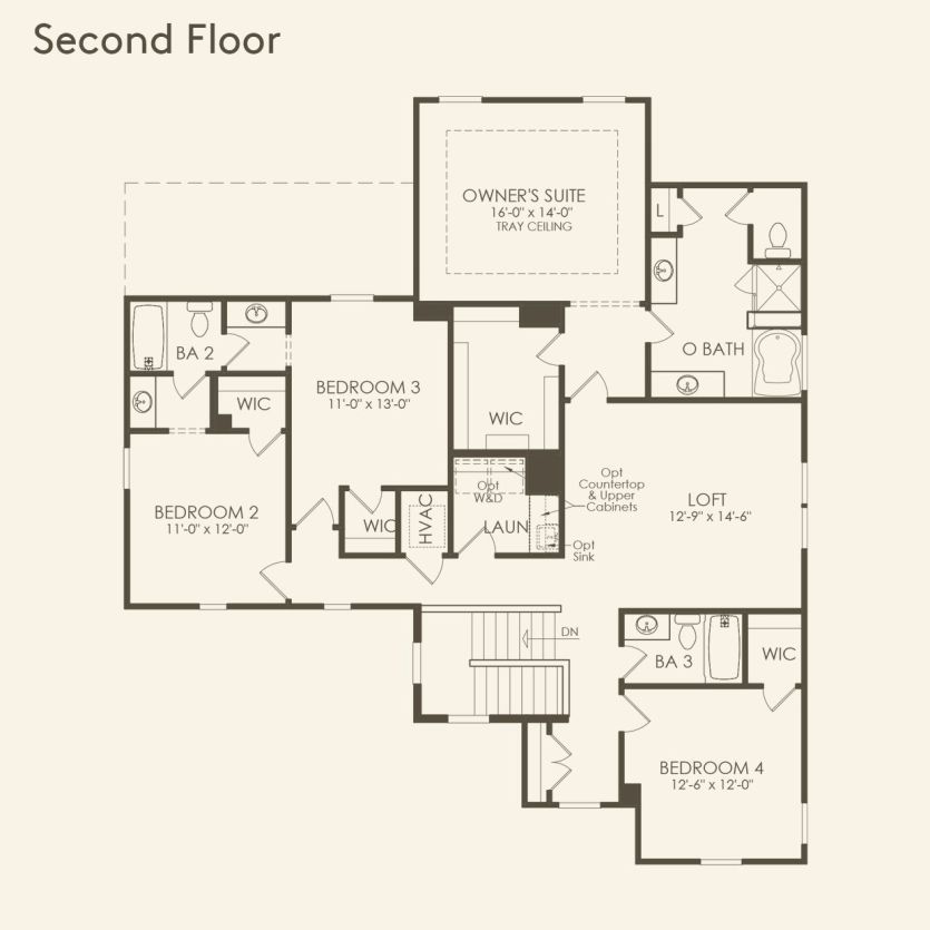 Second Floor 4 br / 3.5 ba
