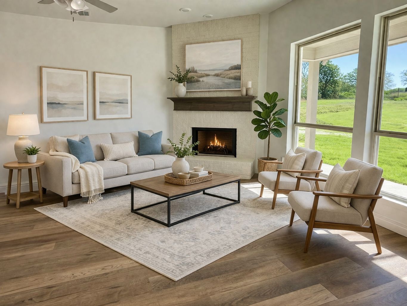 Virtually Staged Living Room