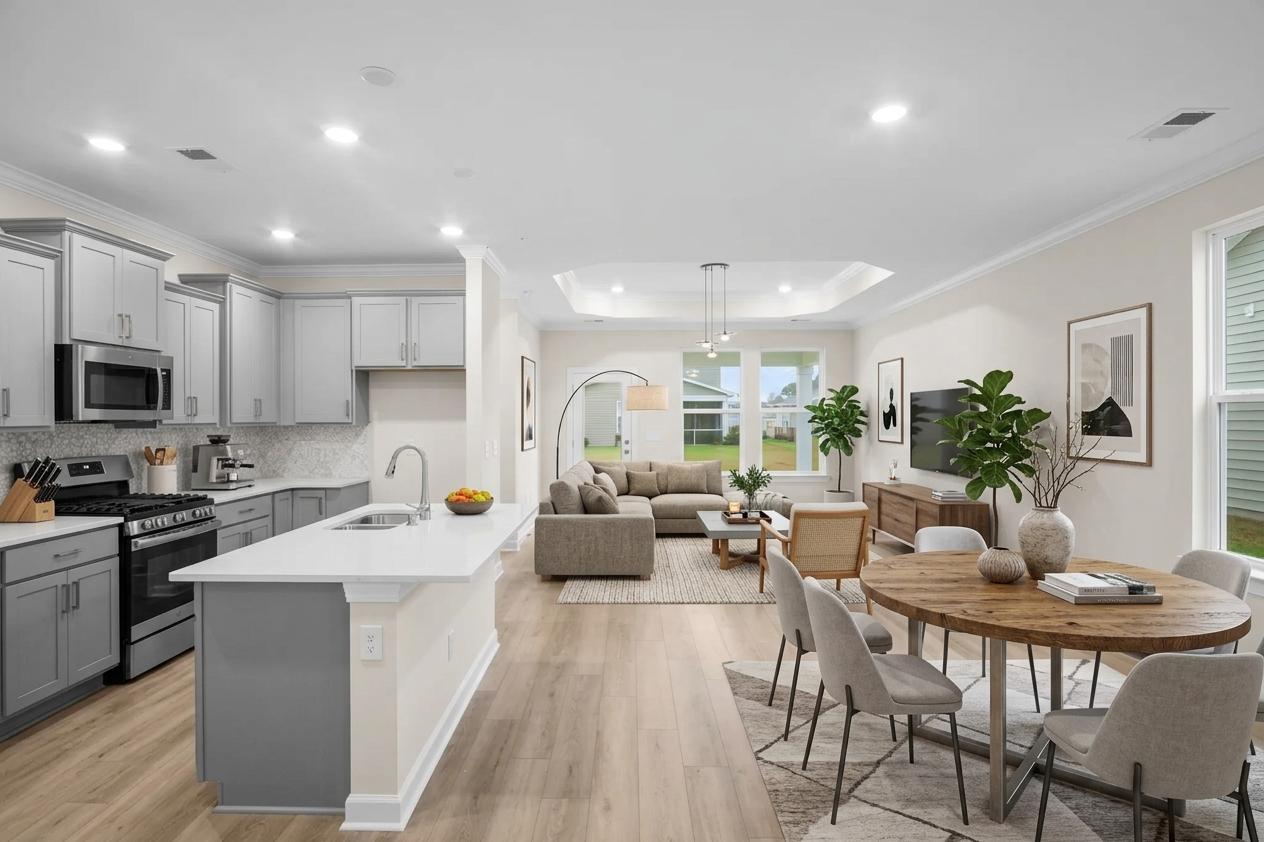 Kitchen & Great Room - Virtually Staged