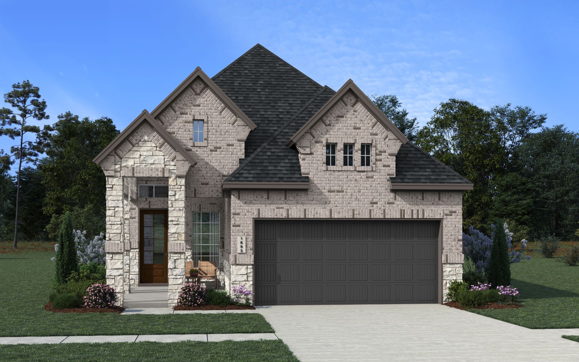 The Toronto Elevation C - Brick and Stone