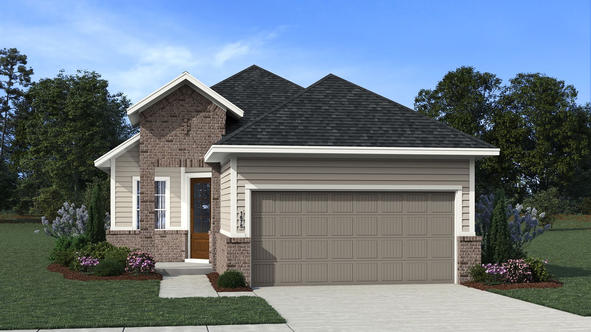 The Carlisle Elevation A - Siding with Brick