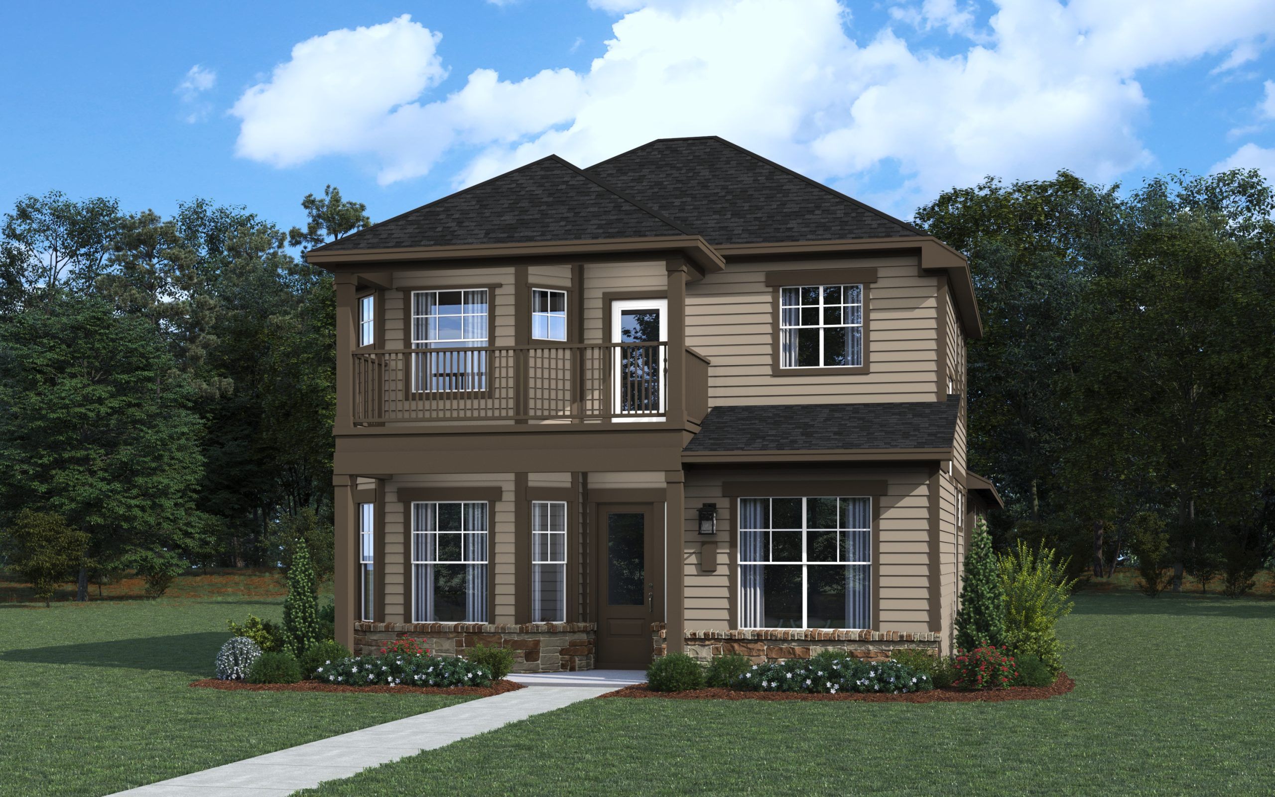 Elevation B with balcony