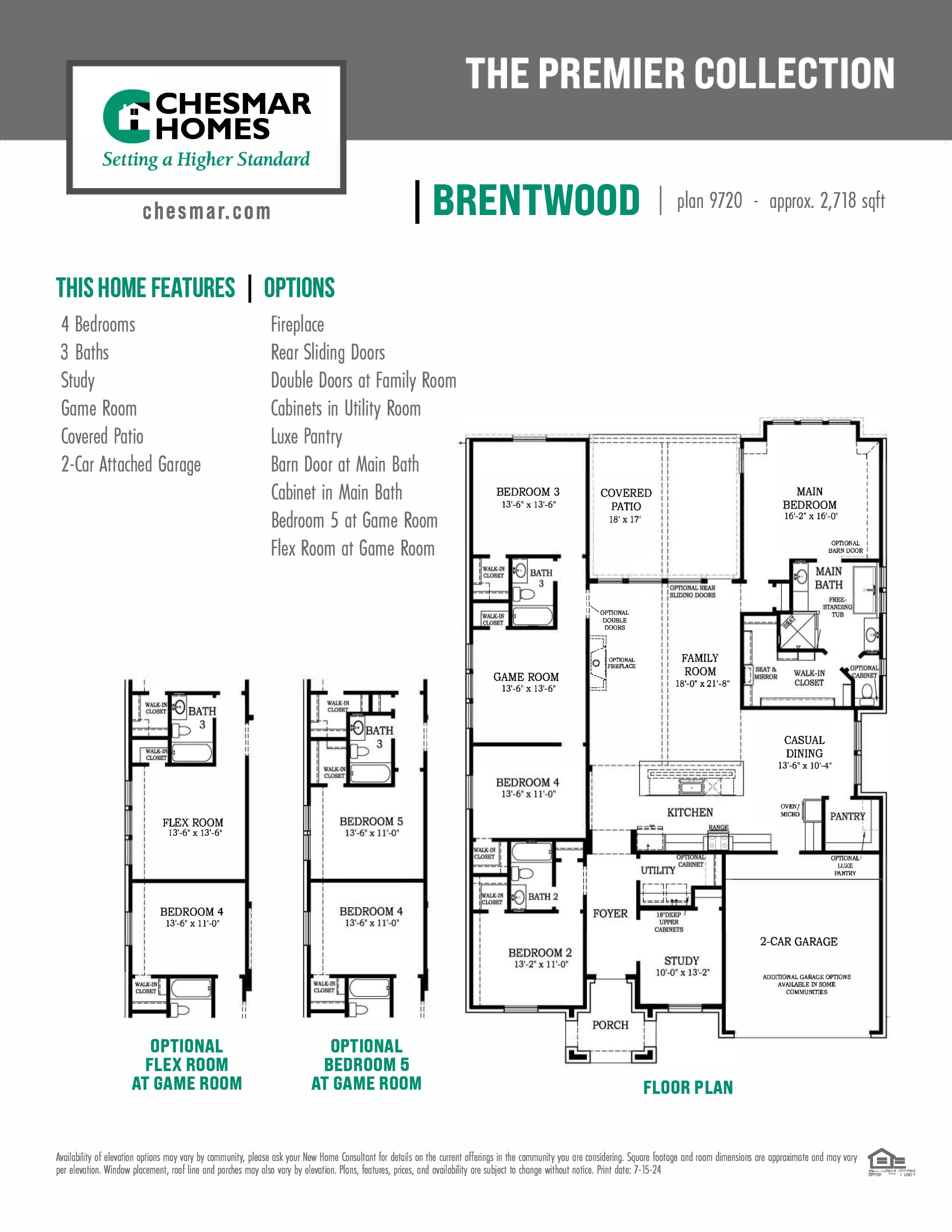Brentwood - Brookewater 60's: Cibolo, Texas - Chesmar