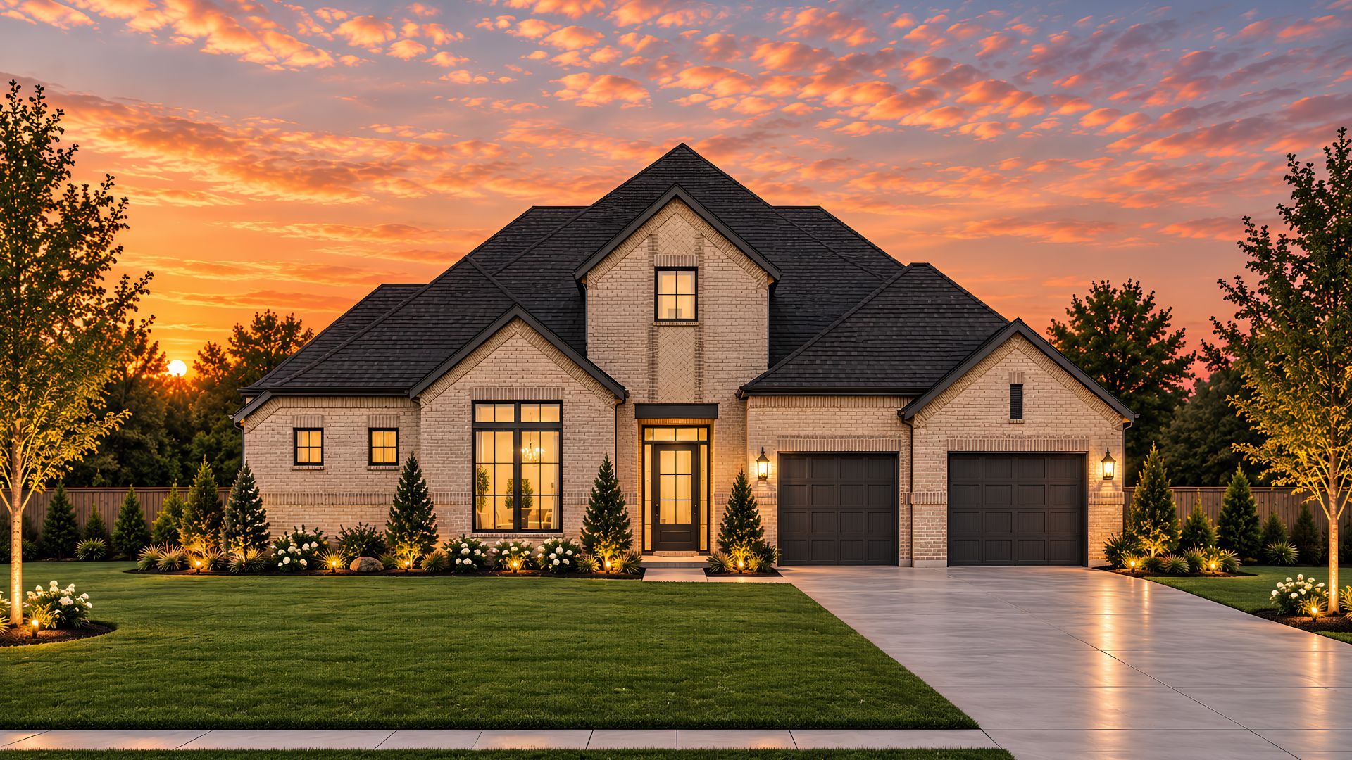 Elevation A2 Brick with Stone