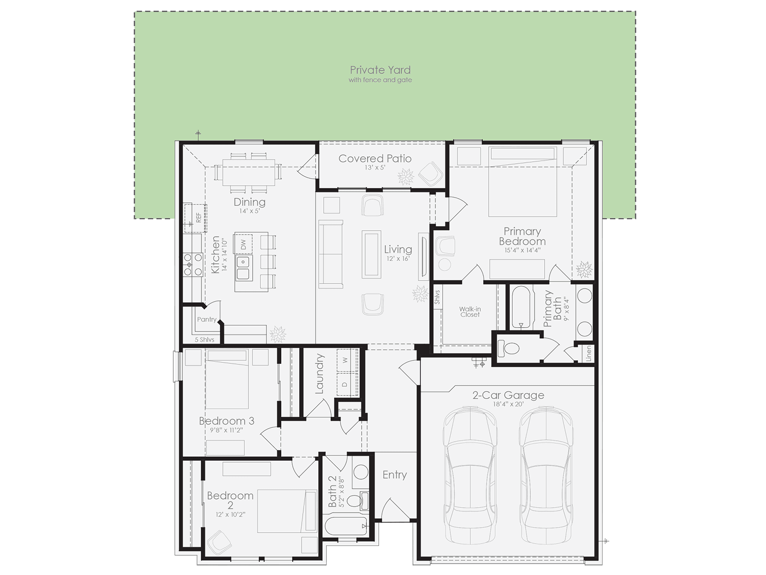 The Yaupon floor plan