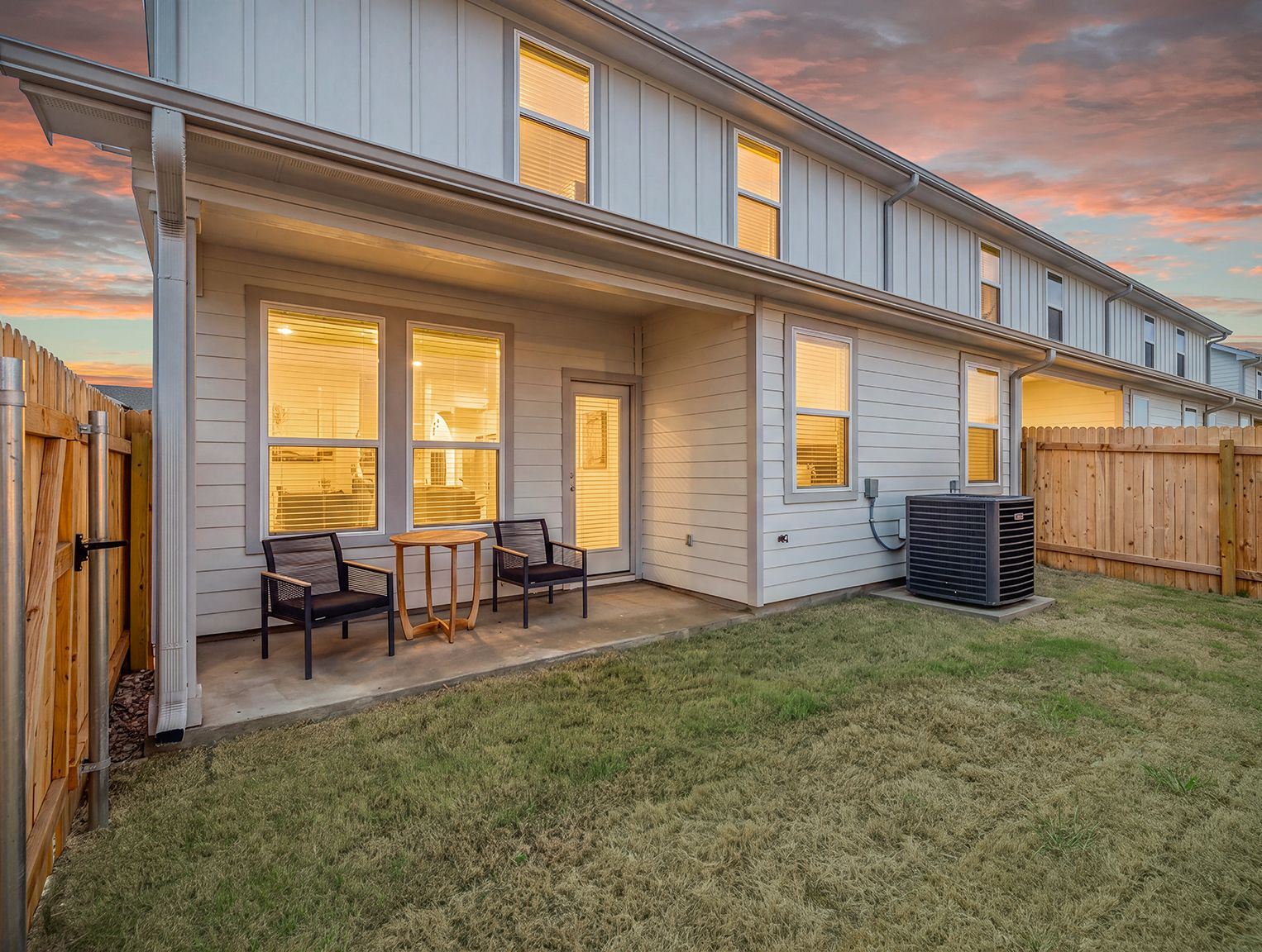 Plan 1582 Townhome Backyard