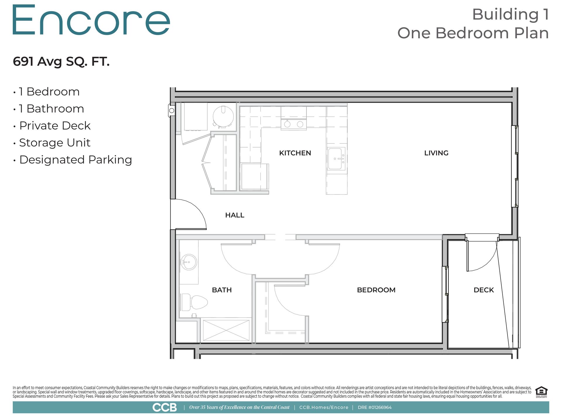 1 Bedroom Floor Plan