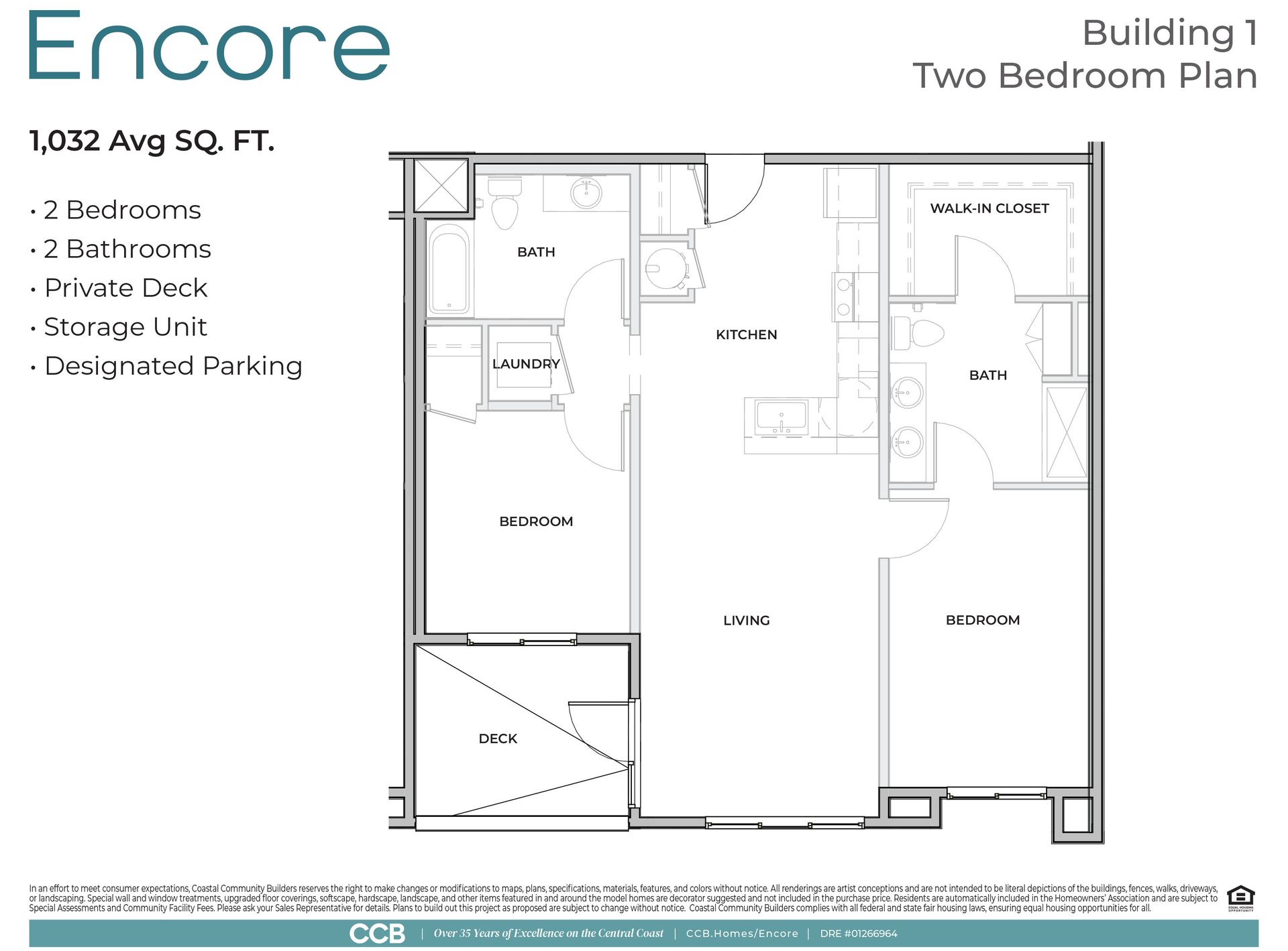2 Bedroom Floor Plan