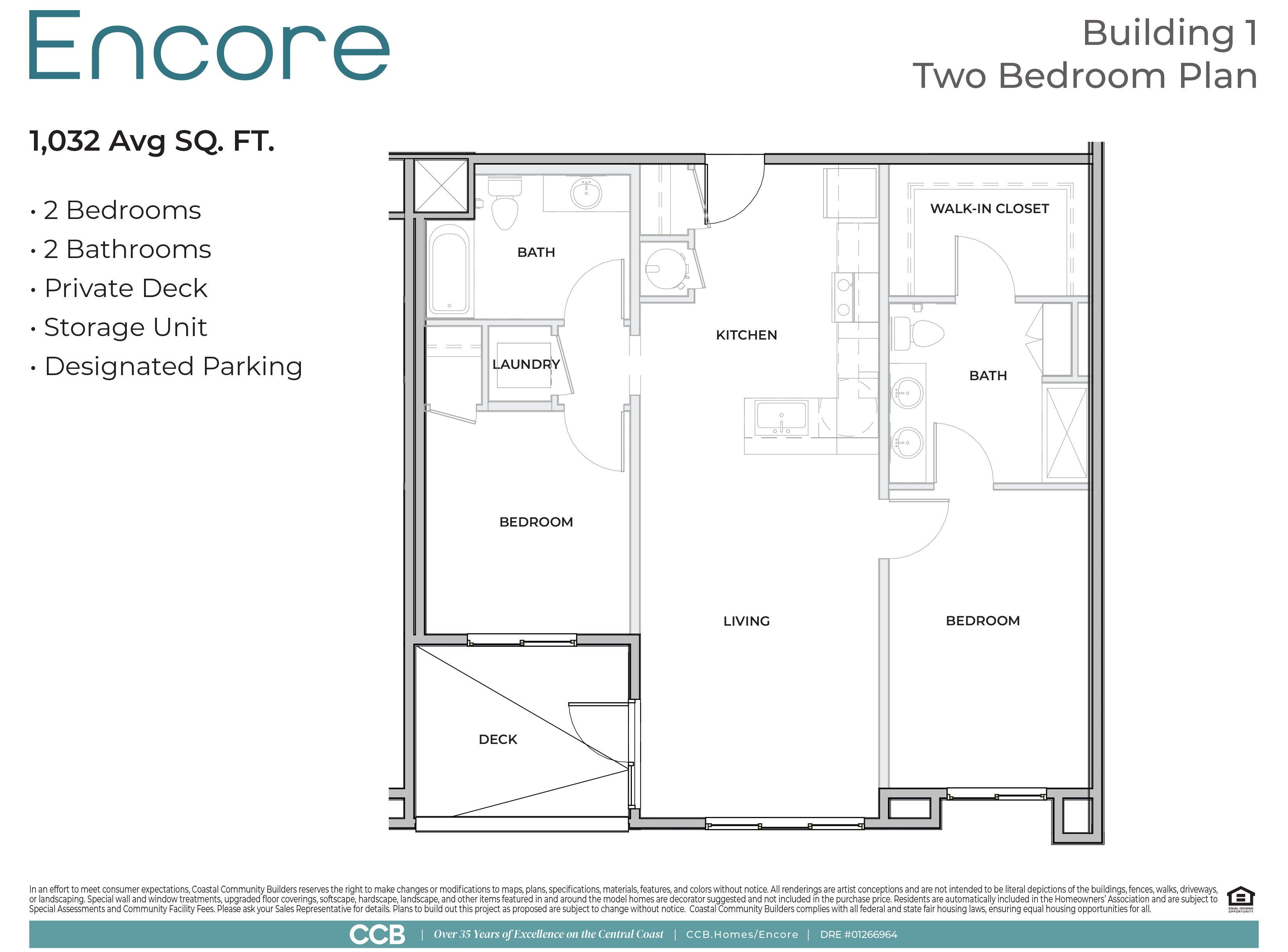 2 Bedroom Floor Plan