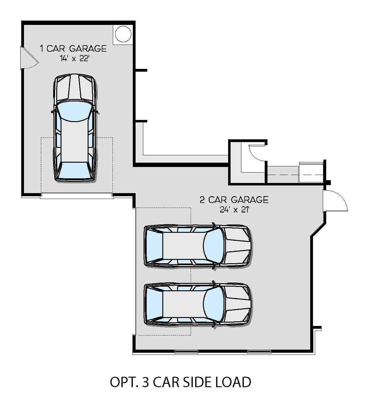 3-Car Sideload Garage