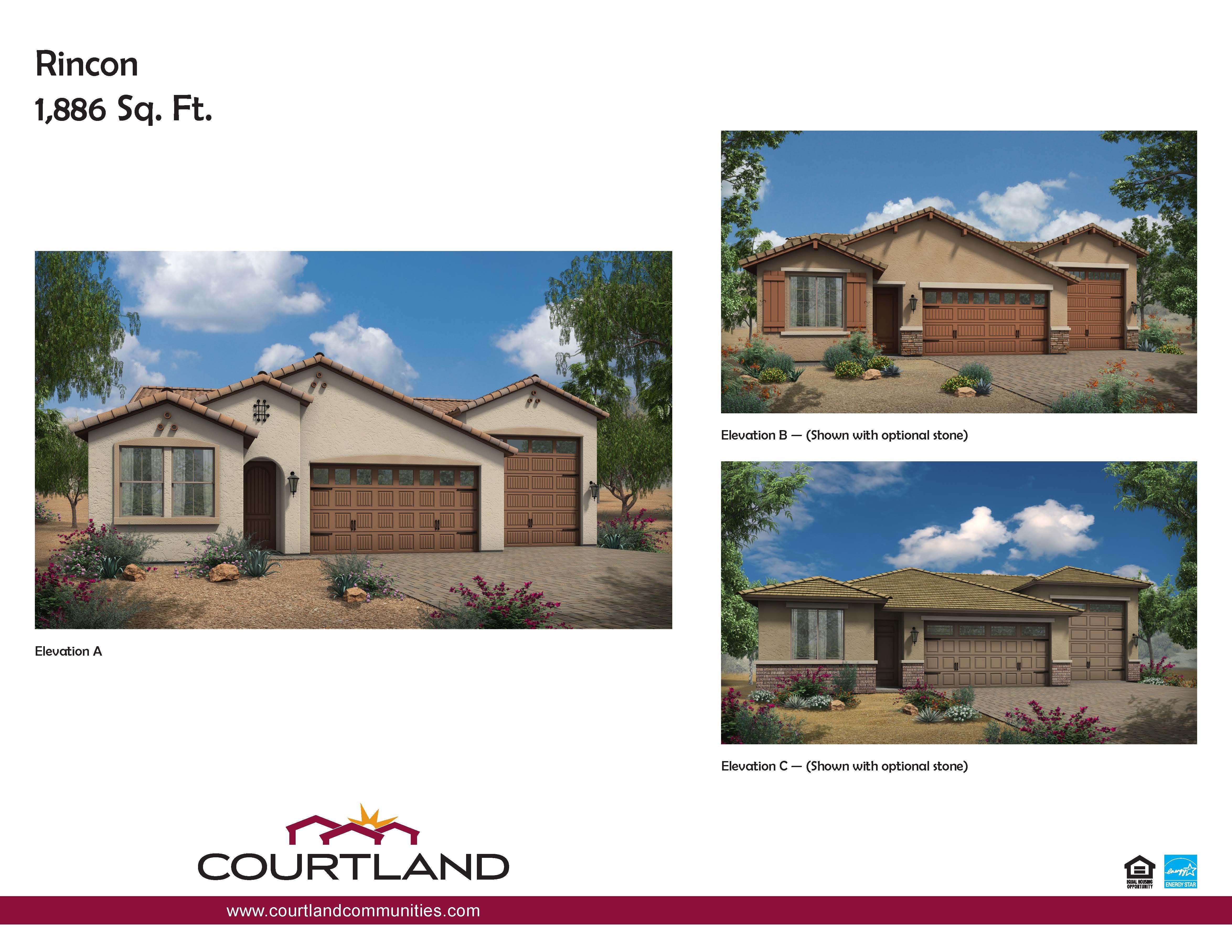 Hayden Plan at Surprise Estates in Wittmann AZ by Courtland