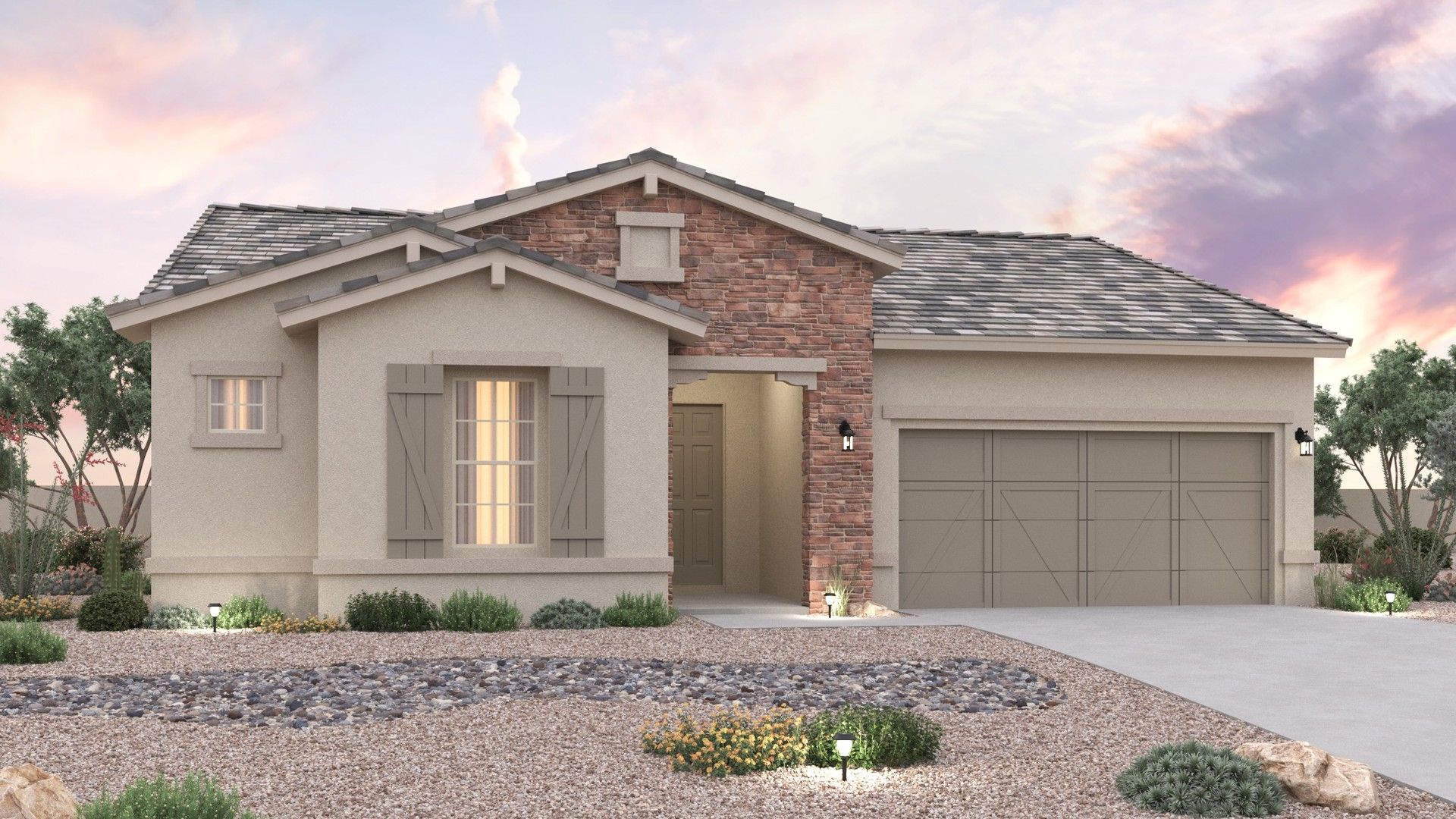 Elevation B – Ranch Hacienda