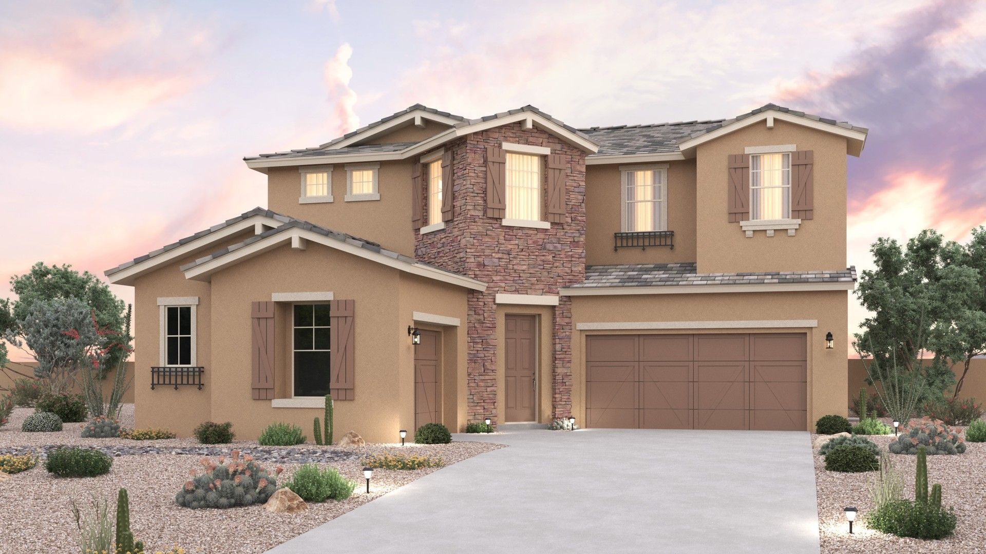 Elevation B – Ranch Hacienda