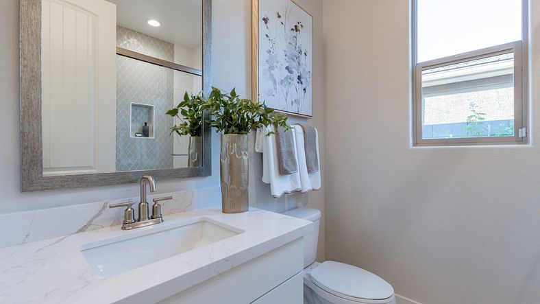 Discover exquisite marble countertops and upscale fixtures in Mystic's exclusive villas.