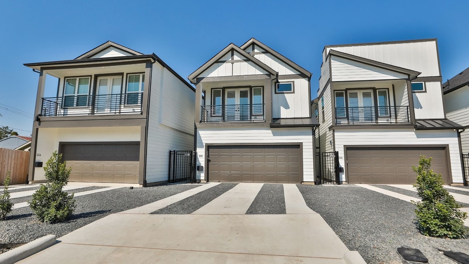 Luxurious gable roofs and expansive windows embody elegance in Independence Heights, Houston.