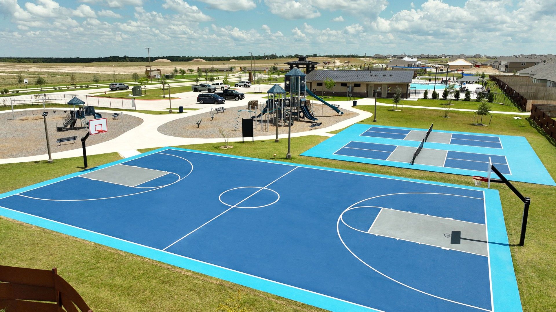 Premium sports courts enhance Southern Pointe's vibrant community in College Station, Texas.