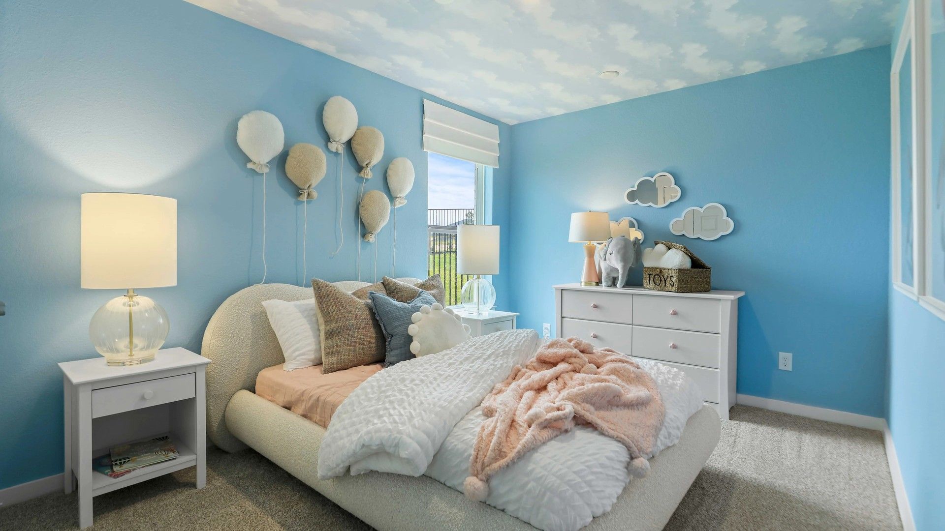Experience serenity with plush textures and a whimsical cloud ceiling in Mostyn Springs.