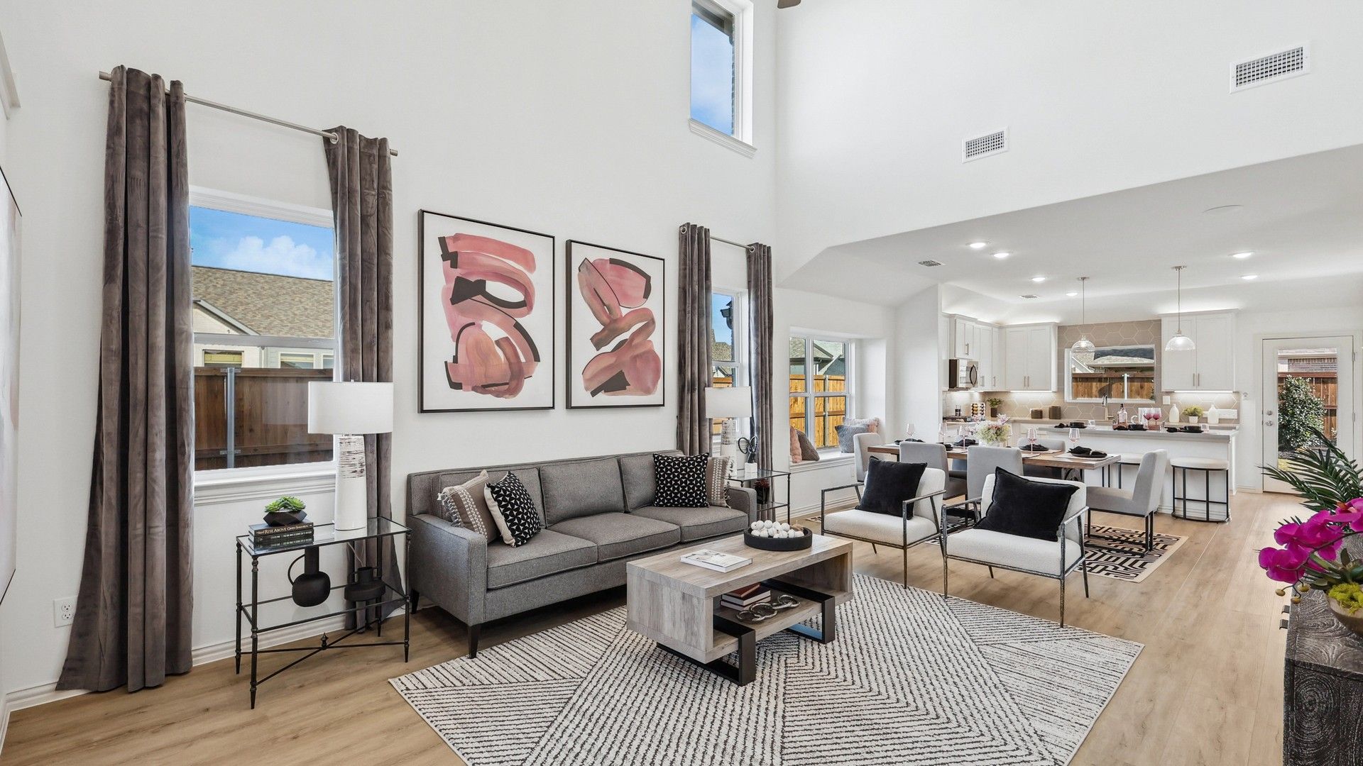 Experience luxury with spacious high ceilings, elegant hardwood flooring, and chic design at Bel Air Village.