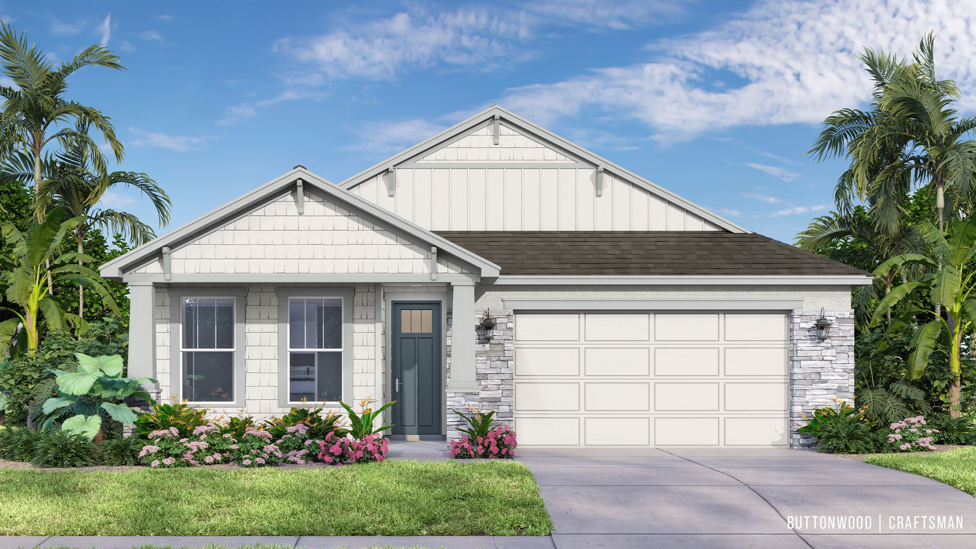 Buttonwood floorplan in the craftsman elevation by DRB Homes at Trailside in Mount Dora, FL