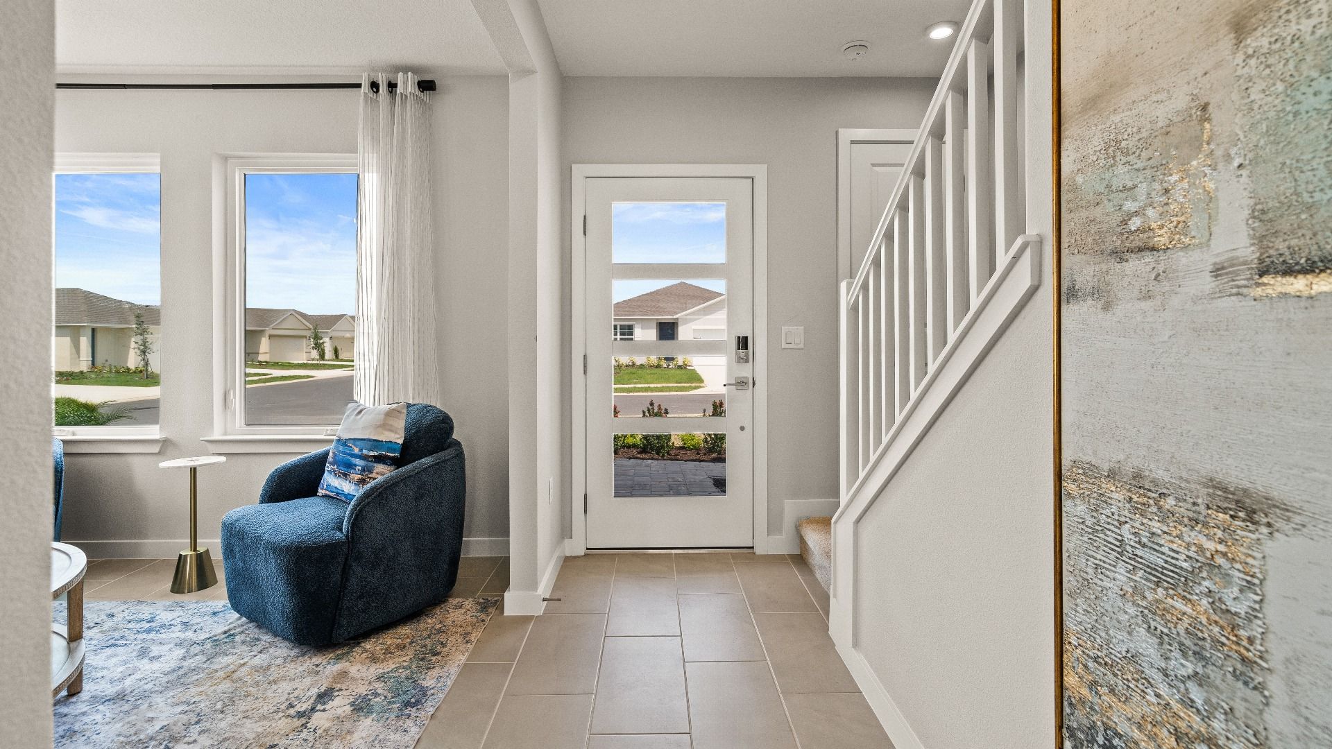 Entry to the Highbourne with the flex space by DRB Homes in Hamilton Bluff.