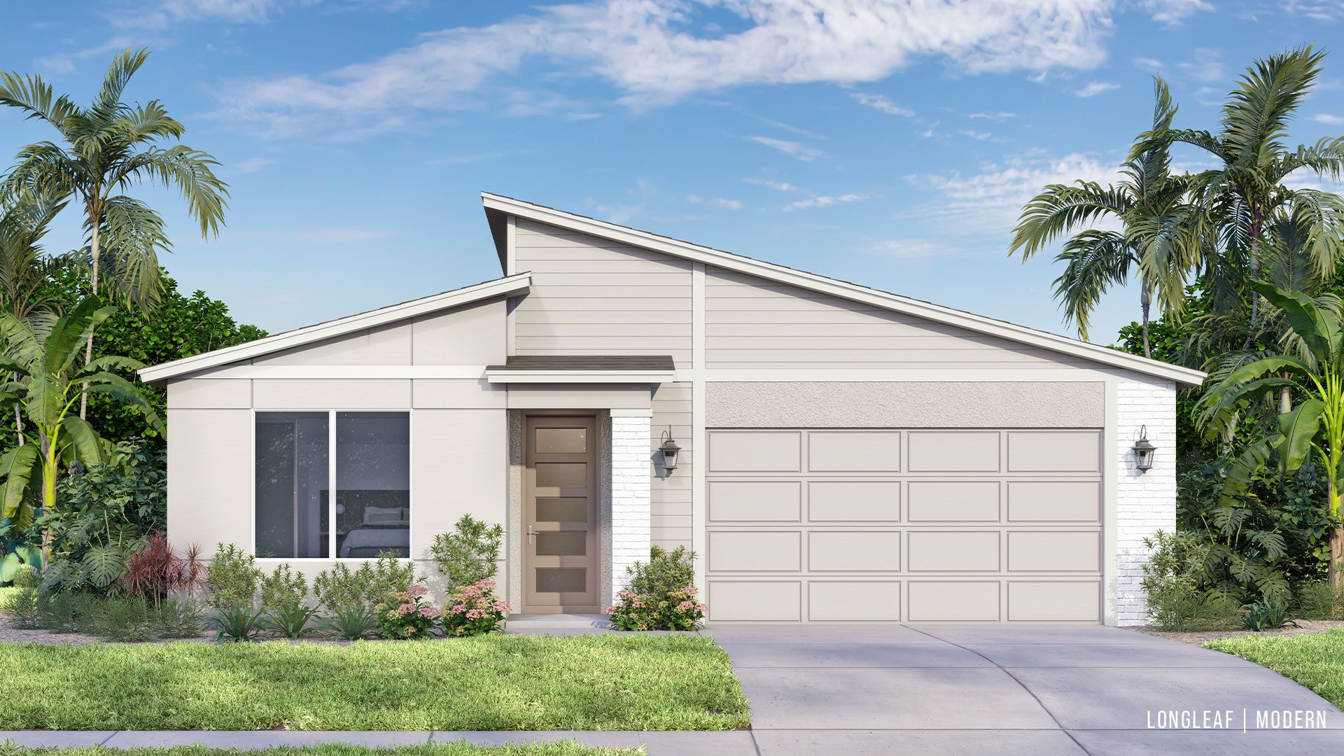 Longleaf floorplan in the modern elevation by DRB Homes at Trailside in Mount Dora, FL.