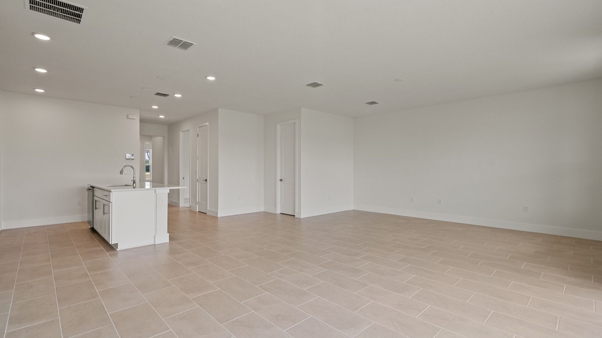 The living room of the Buttonwood by DRB Homes at Trailside in Mount Dora, FL.