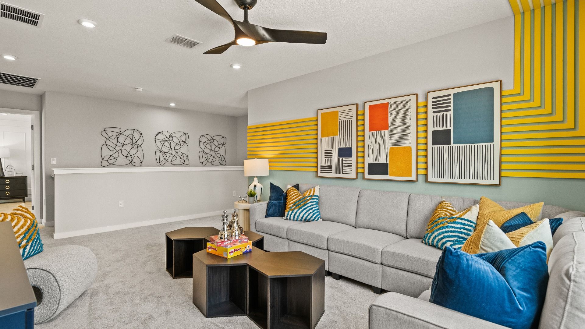 The Second Floor Loft Area in the Model Highbourne by DRB Homes in Hamilton Bluff located in Haines City, FL.